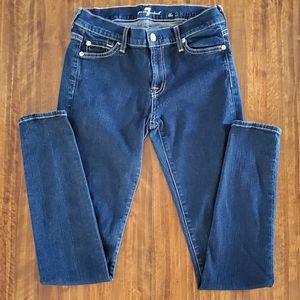 7 For All Mankind The Skinny Dark Wash Jeans Sz 26